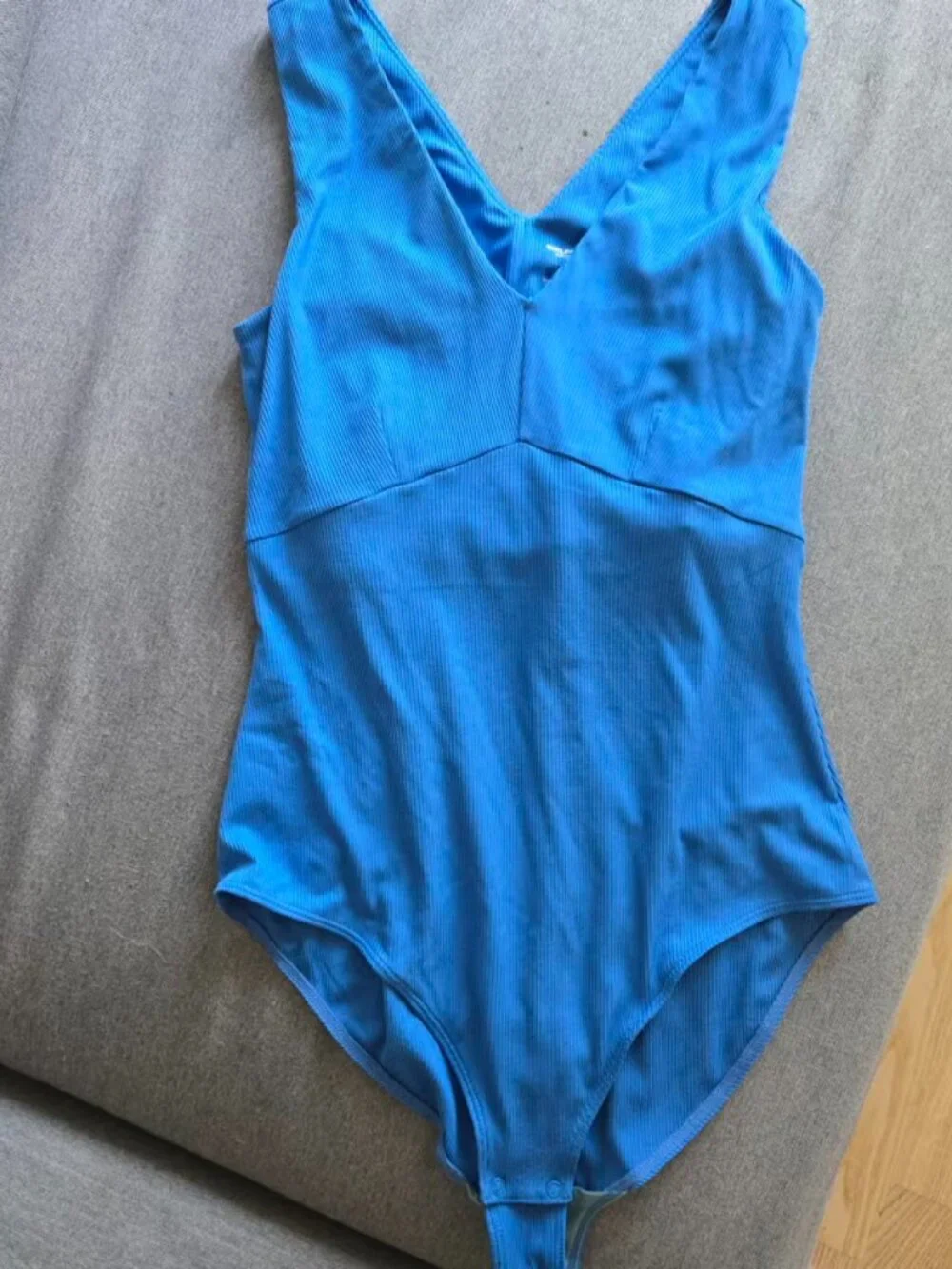 Cobalt Amelia V-Neck ribbed bodysuit